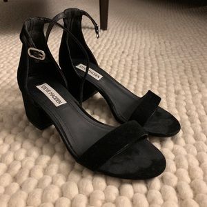 Black Steve Madden Block Heel Sandals